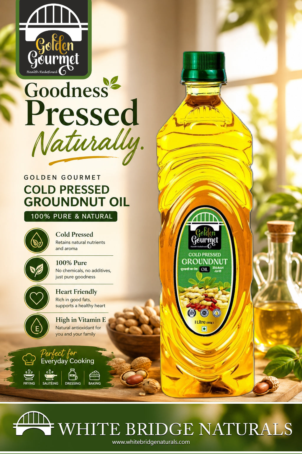 Wood-Pressed Groundnut Oil