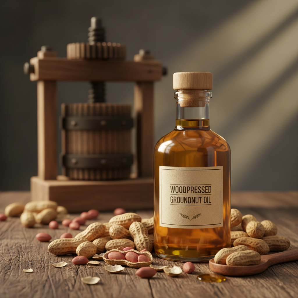 Wood-Pressed Groundnut Oil